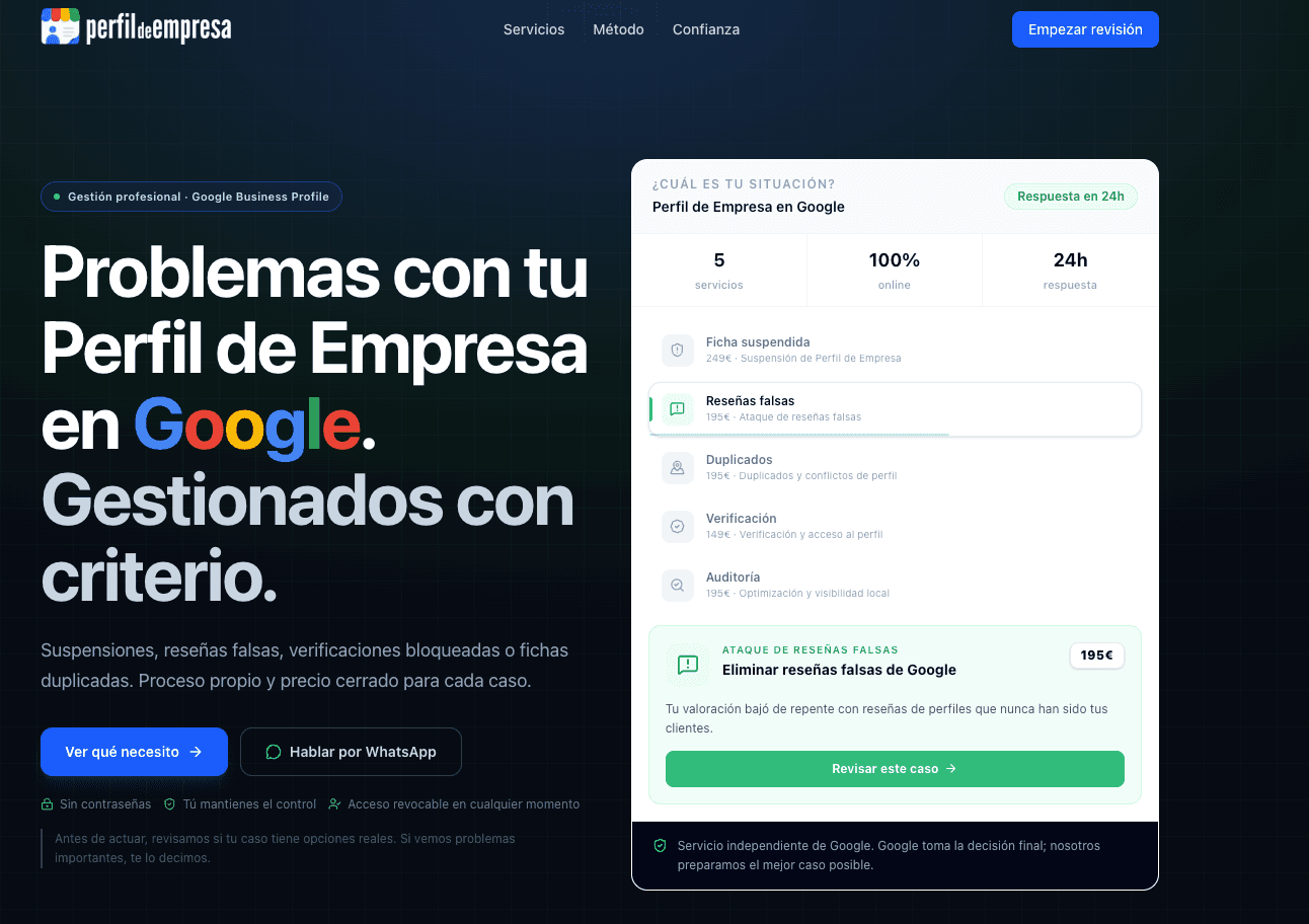 Perfil de Empresa — agencia SEO en Carbajosa de la Sagrada